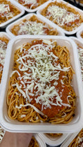 BEEF PARMIGIANA WITH SPAGHETTI